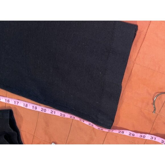 St. John Black High -Rise Pull-On Stretch Fabric Straight-Leg Women's Pants 12 - Picture 9 of 9